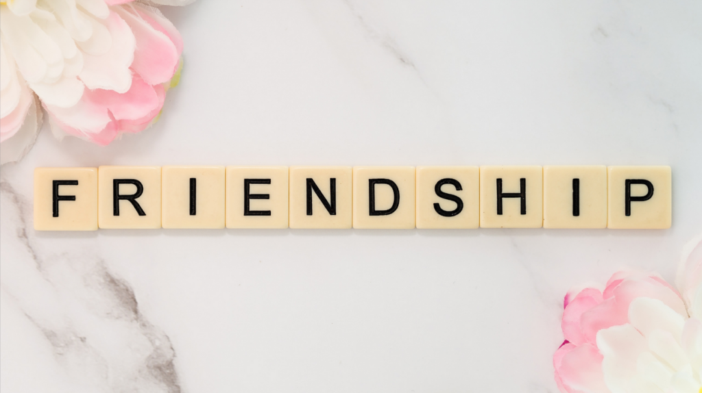 tiles with the word friendship